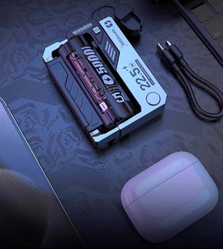 پاوربانک هوشمند MXD-01 | باتری جداشونده + کابل داخلی | شارژ سریع ۲۲.۵ وات