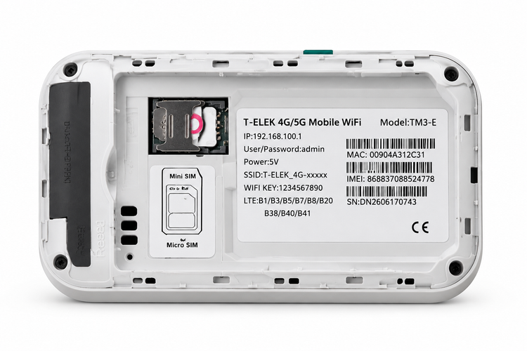 مودم همراه سیمکارتی T-ELEK پشتیبانی از اینترنت5G